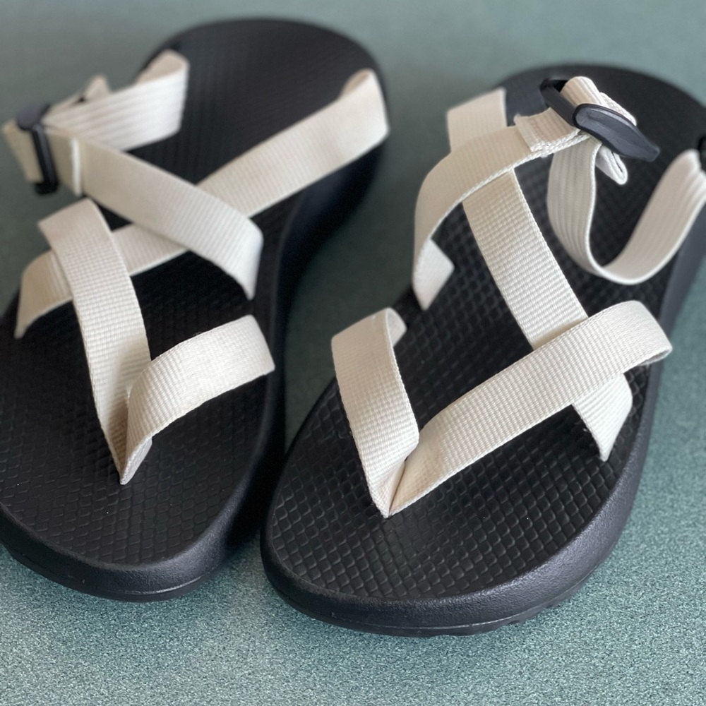 White Chaco sandals